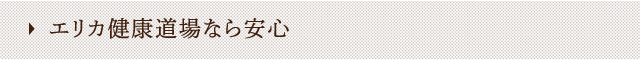 エリカ健康道場なら安心